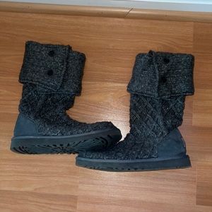 Gray Ugg Tall Sweater Boots